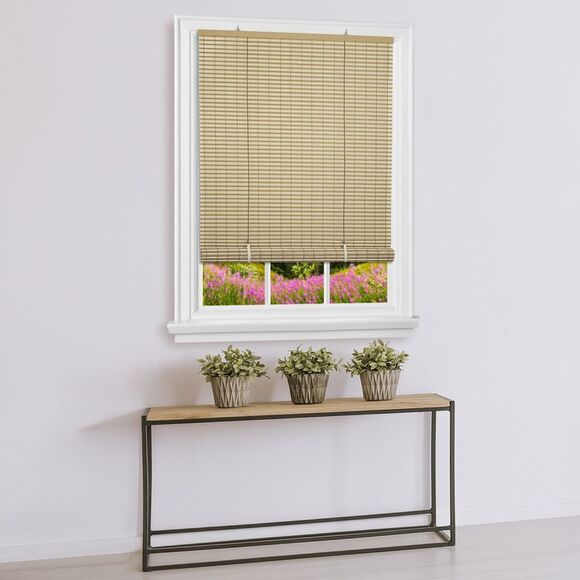 Ergode Cordless Veranda Vinyl Roll-Up Blind 36x72 - Desert/Almond